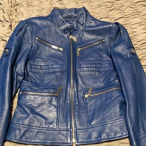 Bebe soft leather blue and gorgeous jacket 😍